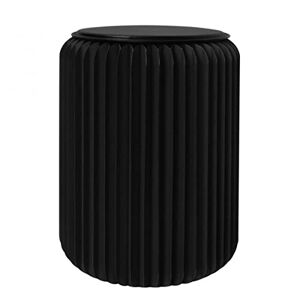 STOOLY Tabouret Pliable Assise en Similicuir en Carton Recyclable (Noir Onyx, 50 cm) - Publicité