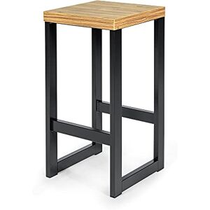 Magnetic Mobel Tabouret de Bar en Métal, Tabouret de Bar Industriel en Métal avec Repose-Pied (Béton Foncé, 47 cm) - Publicité