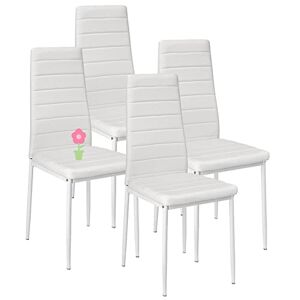 LANTUS Lot de 4 Chaises de Salle à Manger,SGS Tested, chaises de Salle a Manger, Siege Rembourre Epais, Chaises pour Salle a Manger, Chaises de Salle a Manger Moderne,4PC (Blanc) - Publicité