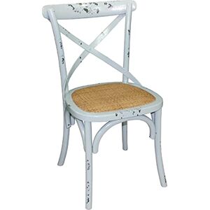 Bolero GG655 Lot de 2 chaises de salleà manger avec dossier en bois Hauteur 880 mm Bleu vieilli - Publicité