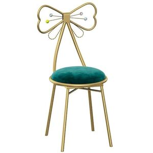 YHOGUI Coiffeuse Tabouret Maquillage Chaise for Petits Espaces Chambre Moderne Multifonctionnel Vanity Tabourets Chaise avec Pied Doré, for Salon Chambre (Color : B, Size : 2) - Publicité