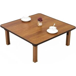 Leomix Table Basse carrée Pliante de Style Japonais, Table Basse réglable pour s'asseoir sur Le Sol, pour Tatami Assis sur Le Sol, Chambre à Coucher,80 * 80cm - Publicité