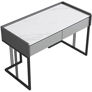 NGKEC Bureau d'ordinateur en Ardoise Nordique pour Ordinateur Portable, Bureau d'écriture avec tiroirs, Poste de Travail PC de Luxe Simple et léger pour Bureau à Domicile, Chambre à Coucher, Cadre en - Publicité