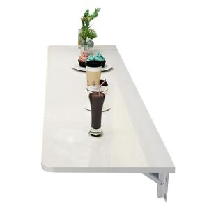 Gaommini Bureau mural pour petite pièce Bureau mural à abattant flottant   Table à manger Table d'écriture rabattable avec supports pour gagner de l'espace cuisine salle de bain ( Size : L40xW25cm/L16xW10in ) - Publicité