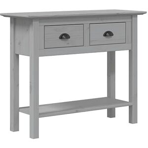 vidaXL Table Console BODO Gris 90x34,5x73 cm Bois de pin Massif - Publicité