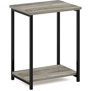 Furinno Simpliste Table D'appoint avec Cadre en Métal, Engineered Wood, Chêne Français, Paquet de 1 - Publicité