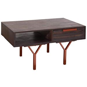 WOHNLING WL5.616 Table Basse, Bois Massif, Gris, 93x58x20 cm - Publicité