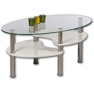 Stella Trading Panty 16778 Table Basse en Verre Blanc - Publicité