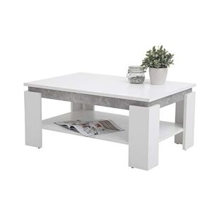 Apollo Tim II Table Basse, Bois d'ingénierie, Blanc/béton, 41 x 90 x 60 cm - Publicité