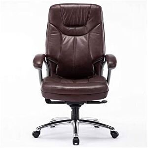 SyLaBy Patron du Bureau exécutif avec Repose-Pieds Ergonomique pour Ordinateur de Jeu Confortable en Cuir inclinable (Couleur : Marron) - Publicité