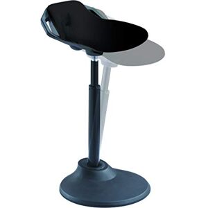 ALBA Tabouret ergonomique Flexy Noir en acier et polypropylène, assise tissu, Base ABS L43 x H25 x H44 cm - Publicité