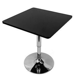 Futchoy Table de bar carrée réglable en hauteur Table de bistrot Table pour ordinateur portable Réglable à 360° Table à manger 70-90 cm Noir - Publicité