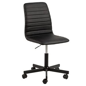 Movian Marque Amazon  Chaise de bureau simple, hauteur ajustable, 61 x 52 x 94,5 cm, cuir synthétique, noir - Publicité