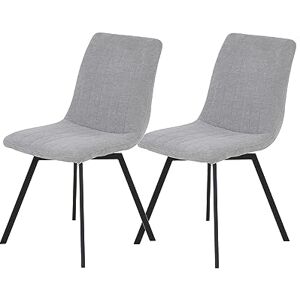 Apollo Marion Lot de 2 chaises de Salle à Manger pivotantes et de Cuisine, Microfibre Aspect Peluche Revêtement en métal, Gris, 2 unités - Publicité