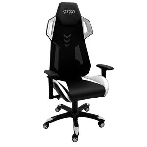 Astan Hogar 0 Chaise de Gaming, Nylon Simili Cuir, Noir/Blanc, Mediano - Publicité