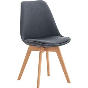 CLP Chaise de Salle ‡ Manger Linares Plastique I Tissu I Velours I Velours cÙtelÈ I Fauteuil avec Structure en Bois, Couleur:Gris foncÈ, MatÈriel:Tissu - Publicité