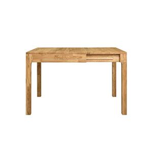 NORDICSTORY Marsi Table de salle à manger extensible 85 – 125 cm en bois de chêne massif, idéale pour cuisine, salon, terrasse Meubles de style nordique - Publicité