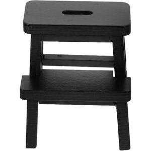 ibasenice Mini-escabeau Maquette Miniature Tabouret Noir tabourets de Bar de Maison de poupée selles simulées des modèles Meubles Mini Parure Accessoires de Salon Ménage Petit Meuble Suite - Publicité