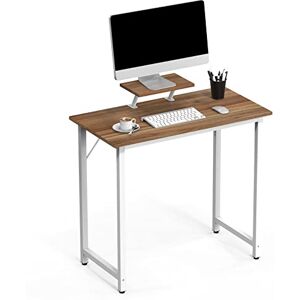 OXFENSEE 80x40 cm Bureau Gaming, Petite Bureau d'ordinateur avec Support de écran, Table D'ordinateur de Bureau, Moderne Informatique PC Bureau d'Écriture pour Bureau à Domicile et Salon, Marron - Publicité