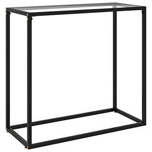 Rantry Table console transparente 80 x 35 x 75 cm en verre trempé, table de salon, table de bureau, chambre à coucher, jardin, décoration de meubles - Publicité