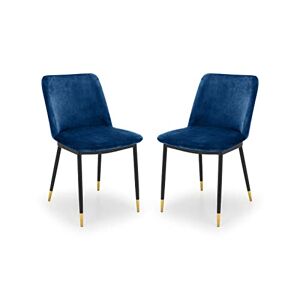 Julian Bowen Lot de 2 chaises de salle à manger Delaunay, bleu - Publicité