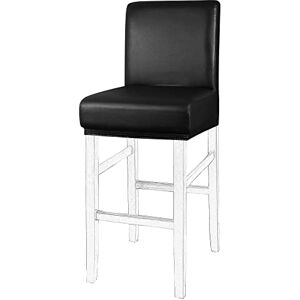 PICCOCASA Housse de Chaise de Bar Chaise Haute Tabouret Imperméable Salle à Manger Bar en PU Cuir Bande Elastique Noir 1pcs - Publicité