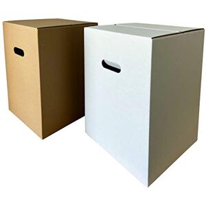 karton-billiger Tabouret pliable en carton ondulé Blanc/marron (10) - Publicité