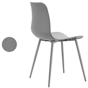 Zons Fury Chaise en métal avec Assise en PP Gris 44.5 * 48.5 * 80cm - Publicité