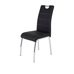 Apollo Susi S 3 Chaise, Simili Cuir Métal, Noir, 2 unités - Publicité