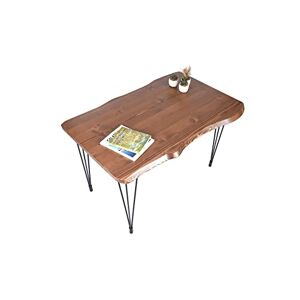 Gozos Scots Pine Table à Manger en Bois Massif, Table Fait Main de Cuisine et de Salon en Bois de Pin Massif avec Pingu Pieds en Métal Laqué, 40 mm d'épaisseur, 4-6 Personnes, 160 x 80 cm - Publicité