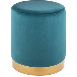 Deco Mex SH21SO2012 Glamour Tabouret Ø 38 cm Turquoise doré - Publicité