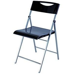 ALBA CPSMILE Lot de 2 Chaises Pliantes Noir glossy Acier & ABS - Publicité