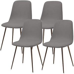 Lydevo Housse de Chaise Scandinave Extensible Lot de 4 Moderne Housse de Chaise de Salle à Manger Lavable Universel Couverture de Chaise de Cuisine Décor de Cuisine Maison,Gris - Publicité