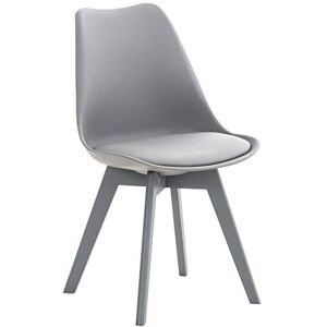 CLP Chaise de Salle ‡ Manger Linares Plastique I Tissu I Velours I Velours cÙtelÈ I Fauteuil avec Structure en Bois, Couleur:Gris/Gris, MatÈriel:Plastique - Publicité