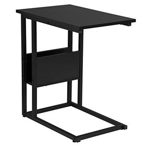 WOLTU Table Bout de canapé Table Basse à thé en métal et aggloméré, Noir TS79sz - Publicité