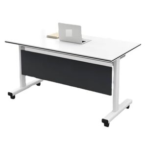 UYSELA Établi Petit Bureau Pliant, Table de Formation Mobile Rabattable, Rabats de Confidentialité Pour Bureau D'Ordinateur À 2Ux, Pour Espaces Restreints, Salon, Chambre À Coucher, Bureau/White/160*5 - Publicité