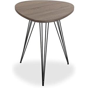 Versa Seatle Table d'appoint pour Le Jardin, Le Balcon ou la terrasse, Porte-Pots, Dimensions (H x l x L) 60 x 50 x 50 cm, Bois et métal, Couleur: Marron et Noir - Publicité