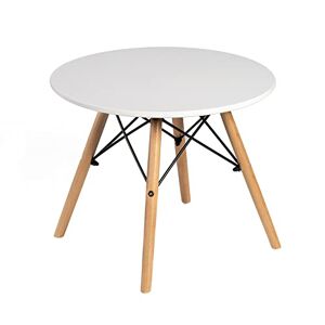 Norbe Table Basse, Bois Plastique, Blanc, 50Ø x h42 cm - Publicité