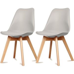 UNIVERSDECOR Lot de 2 chaises Style scandinave Scandy Opjet Taupe - Publicité