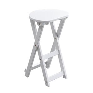 SBCC Tabouret Pliant Domestique, Hauteur 62 Cm, en Bois Massif, Aucune Installation Requise, Adapté Aux Restaurants, Cuisines Et Balcons (Geel : White) - Publicité