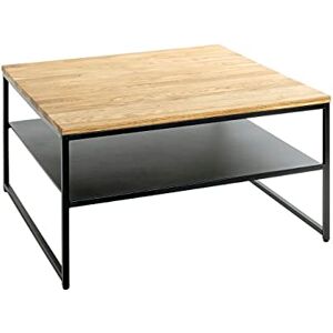 Haku Möbel table basse, bois massif, chêne, noir, L 70 x P 70 x H 40 cm - Publicité