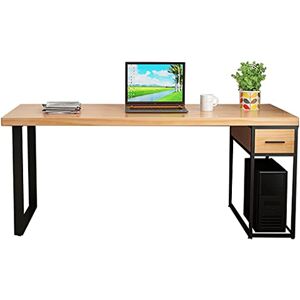 yudPinn Bureau d'ordinateur en Fer forgé en Bois Massif avec tiroirs de Rangement, Table de conférence pour Bureau à Domicile (200x80x75cm) - Publicité