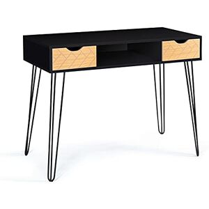 IDMarket Bureau d'appoint Console Vintage Leoni 2 tiroirs Motifs Graphiques - Publicité