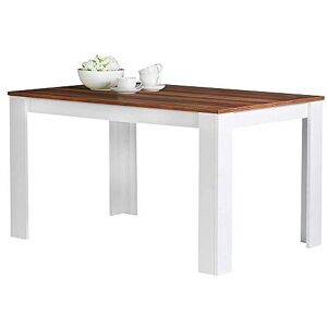 BAKAJI Table de salle à manger de cuisine Forme rectangulaire Design moderne en bois MDF Finition en mélamine Dimensions 120 x 80 x 74 cm Décoration maison - Publicité