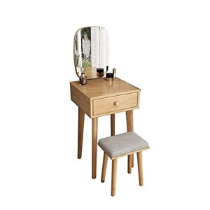 Ensemble coiffeuse de luxe avec miroir HD LED 3 couleurs, tabouret confortable, style simple et moderne, cadeau pour fille (taille : B) - Publicité