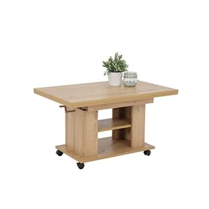 Apollo Jakob Table Basse, Bois d'ingénierie, Marron, B90-142 x T60 x H51-61cm - Publicité