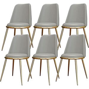 AkosOL Ensemble de chaises de salle à manger de cuisine moderne, lot de 6 chaises de cuisine, de salon, chaise d'appoint en cuir PU imperméable avec pieds en métal pour bureau, salon, cuisine, chambre à cou - Publicité