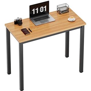 Need Bureau d'Ordinateur Table de Bureau Table d'Étude Informatique Meuble de Bureau pour Ordinateur pour Salle à Manger, Salon, Cuisine,80x40cm Teak&Noir - Publicité