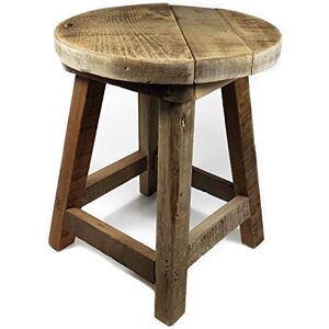 Spetebo Tabouret en bois rustique 32 x 26 cm Tabouret décoratif Support de fleurs massif - Publicité