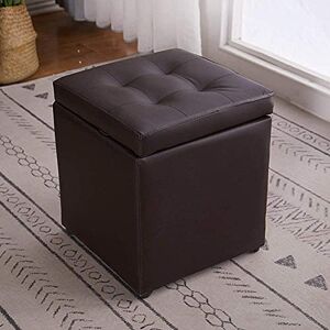 ABWYB Ottomans Repose-Pieds Moderne carré de Rangement Ottoman vanité Tabouret en Cuir Pouf Ottoman Table Basse Table d'appoint Repose-Pieds pour Salon siège Coiffeuse Repose-Pieds, Maison, Bureau - Publicité